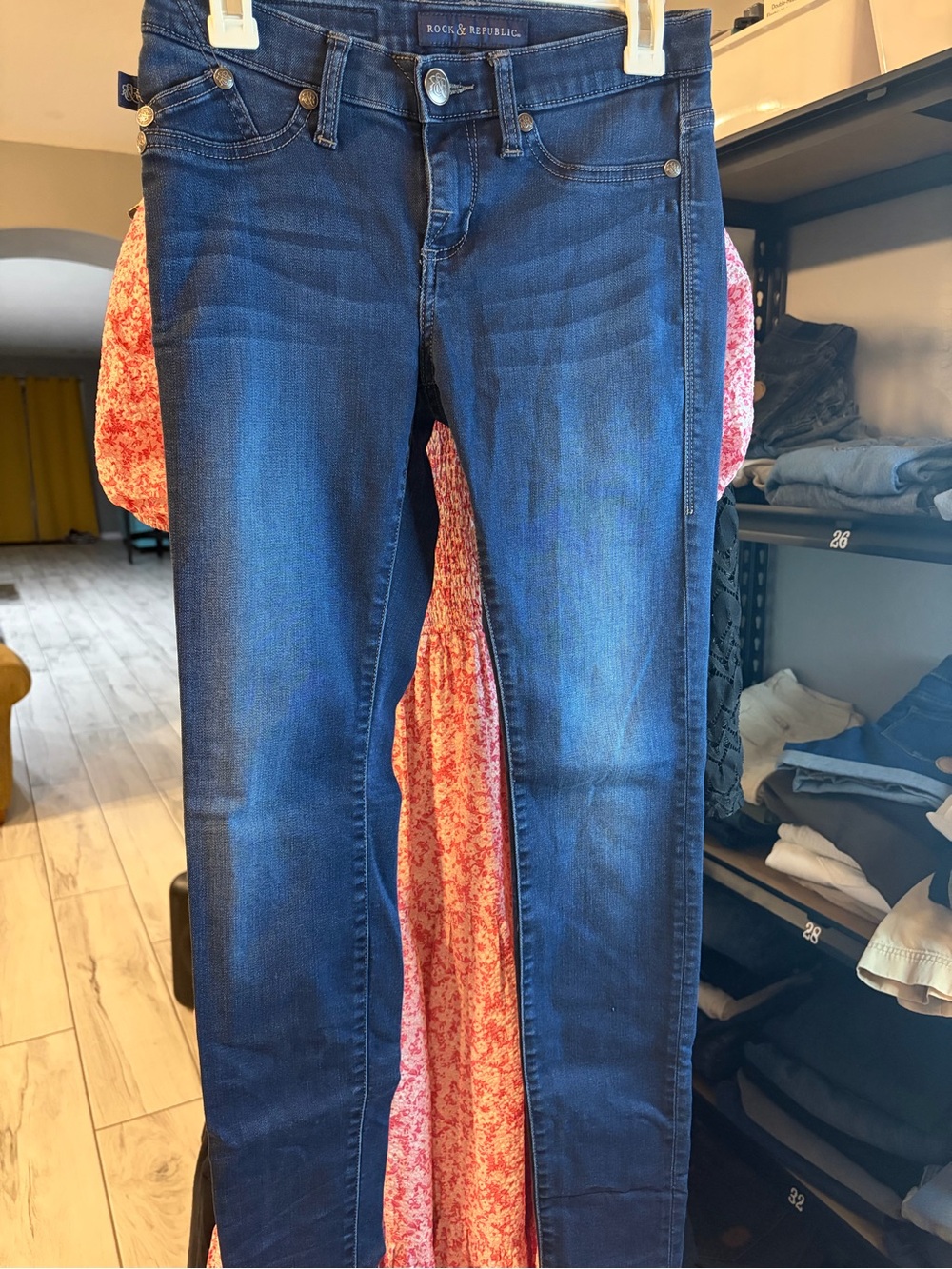 Rock & Republic Skinny Jeans in Deep Blue Wash